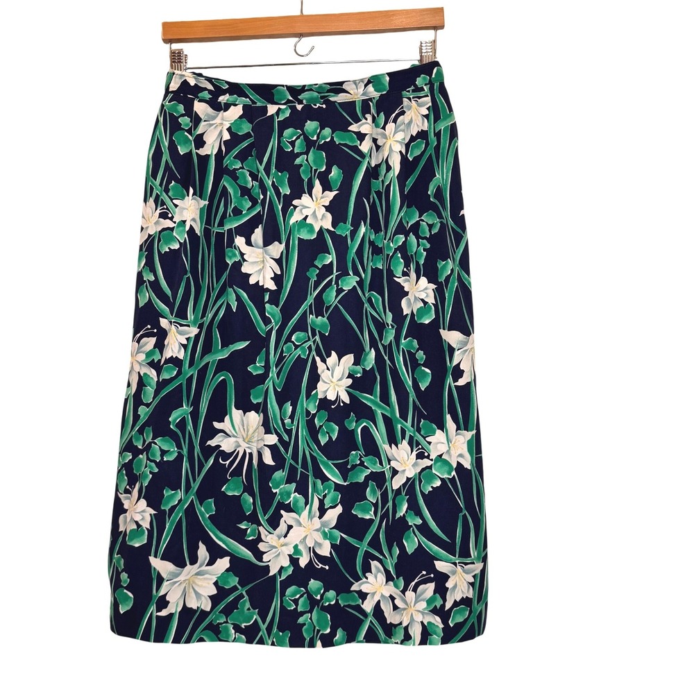 Vintage Pendleton Floral Midi Skirt Lily Size 18 Cottagecore Spring Easter Bloom